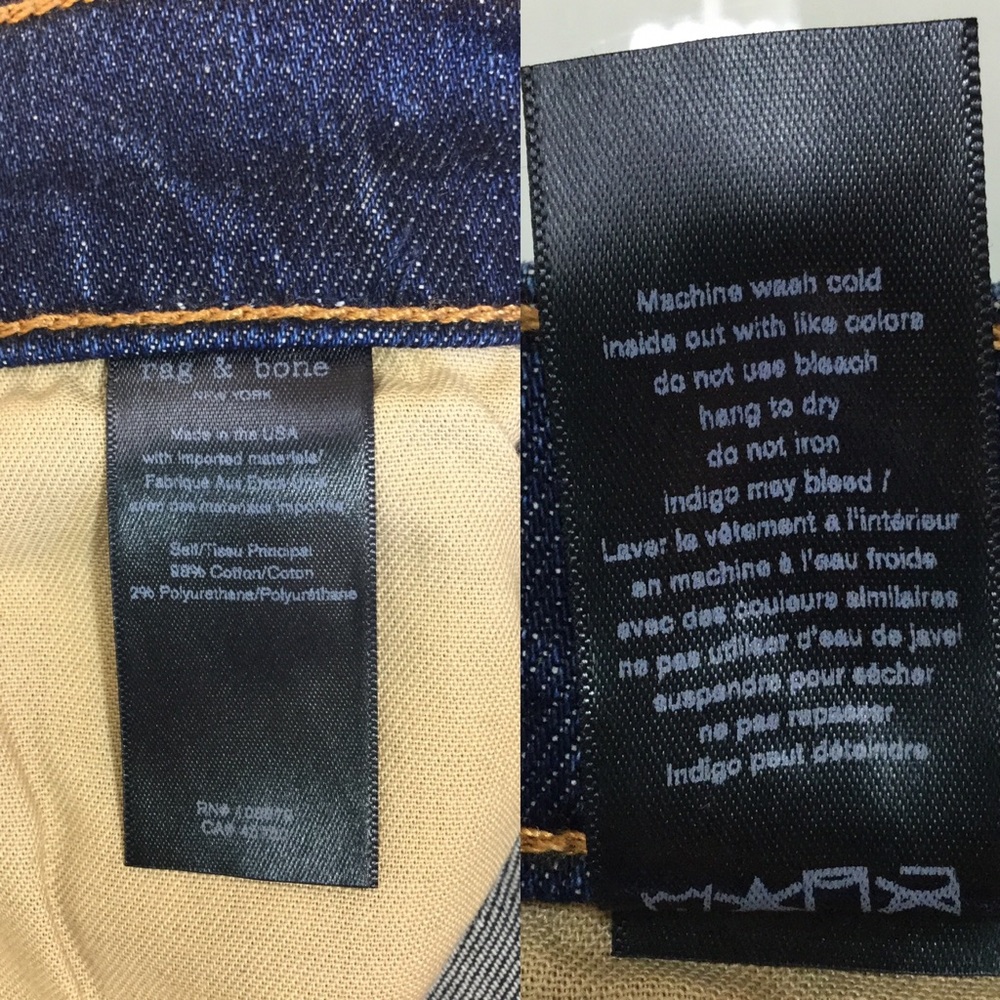 NWT Rag & Bone High Rise Slim Straight Kaihara Denim Jeans - Picture 8 of 8